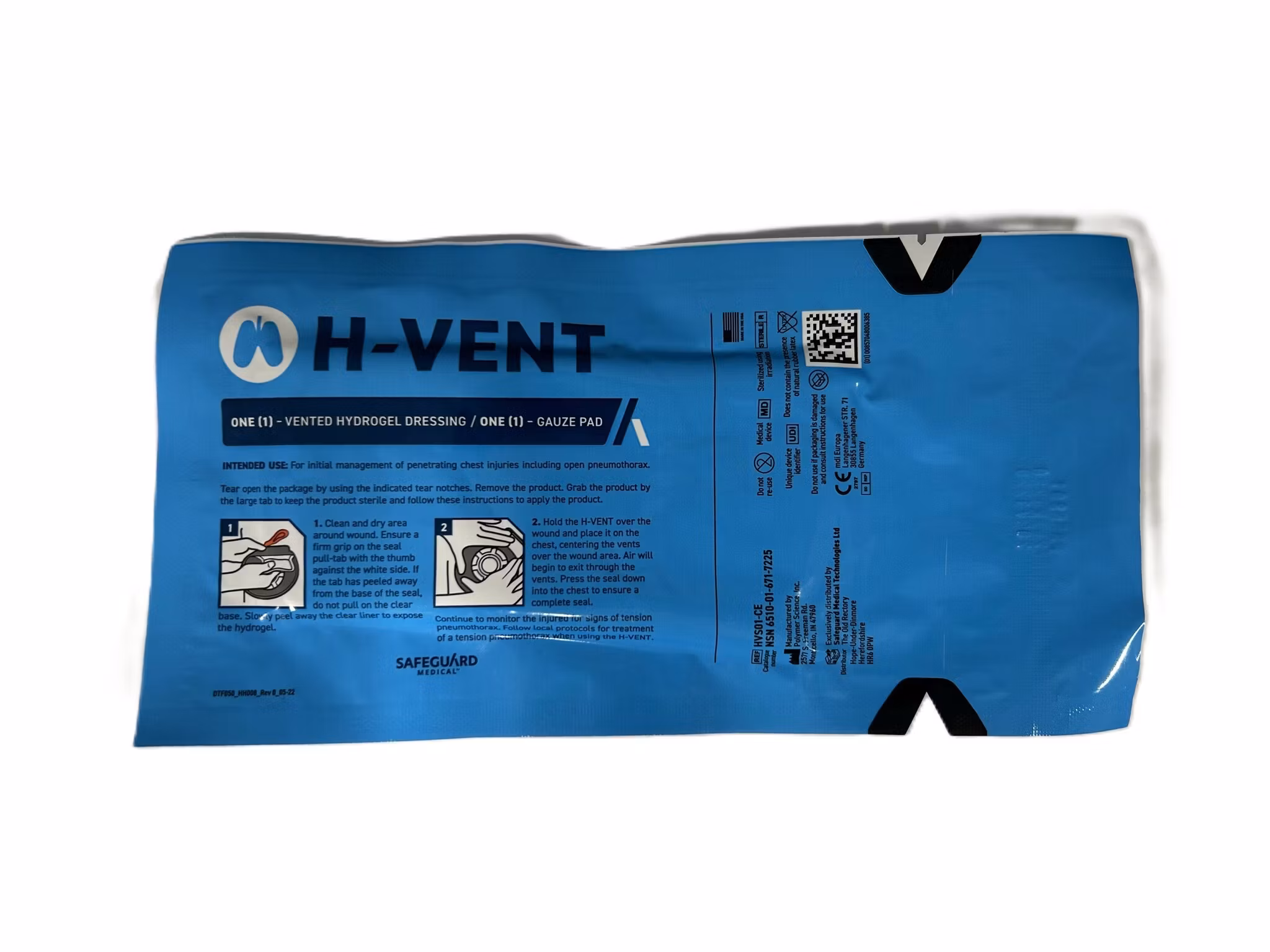 Hyvent vented chest seal, single pack