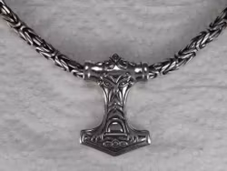 Kejsarlänk 4.5x4.5 mm. Tors Hammare set. Handsmide. 92,5 Sterling silver.
