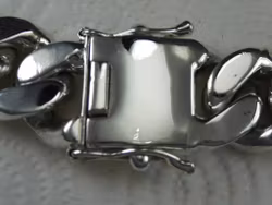 Pansarlänk 25 mm. 100% solid 92,5 Sterling silver. Handsmide.