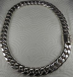 Rundad Pansarlänk 15 mm. 100% solid 92,5 Sterling Silver.
