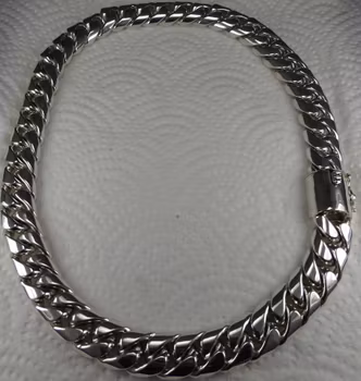 Rundad Pansarlänk 15 mm. 100% solid 92,5 Sterling Silver.