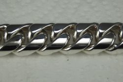 Rundad Pansarlänk 15 mm. 100% solid 92,5 Sterling Silver.