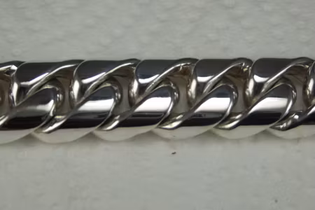 Rundad Pansarlänk 15 mm. 100% solid 92,5 Sterling Silver.