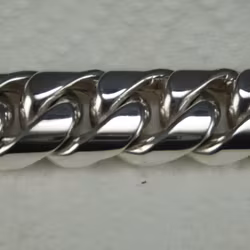 Rundad Pansarlänk 15 mm. 100% solid 92,5 Sterling Silver.