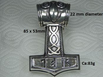 Tors MEGA Hammare. 92,5 Sterling silver.