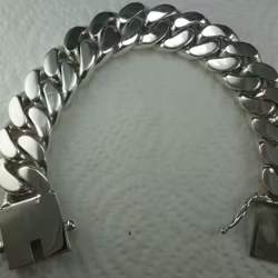 Pansarlänk 20 mm x 6.5 mm i 100% solid Sterling Silver. Handsmide.