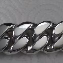 Pansarlänk 20 mm x 6.5 mm i 100% solid Sterling Silver. Handsmide.