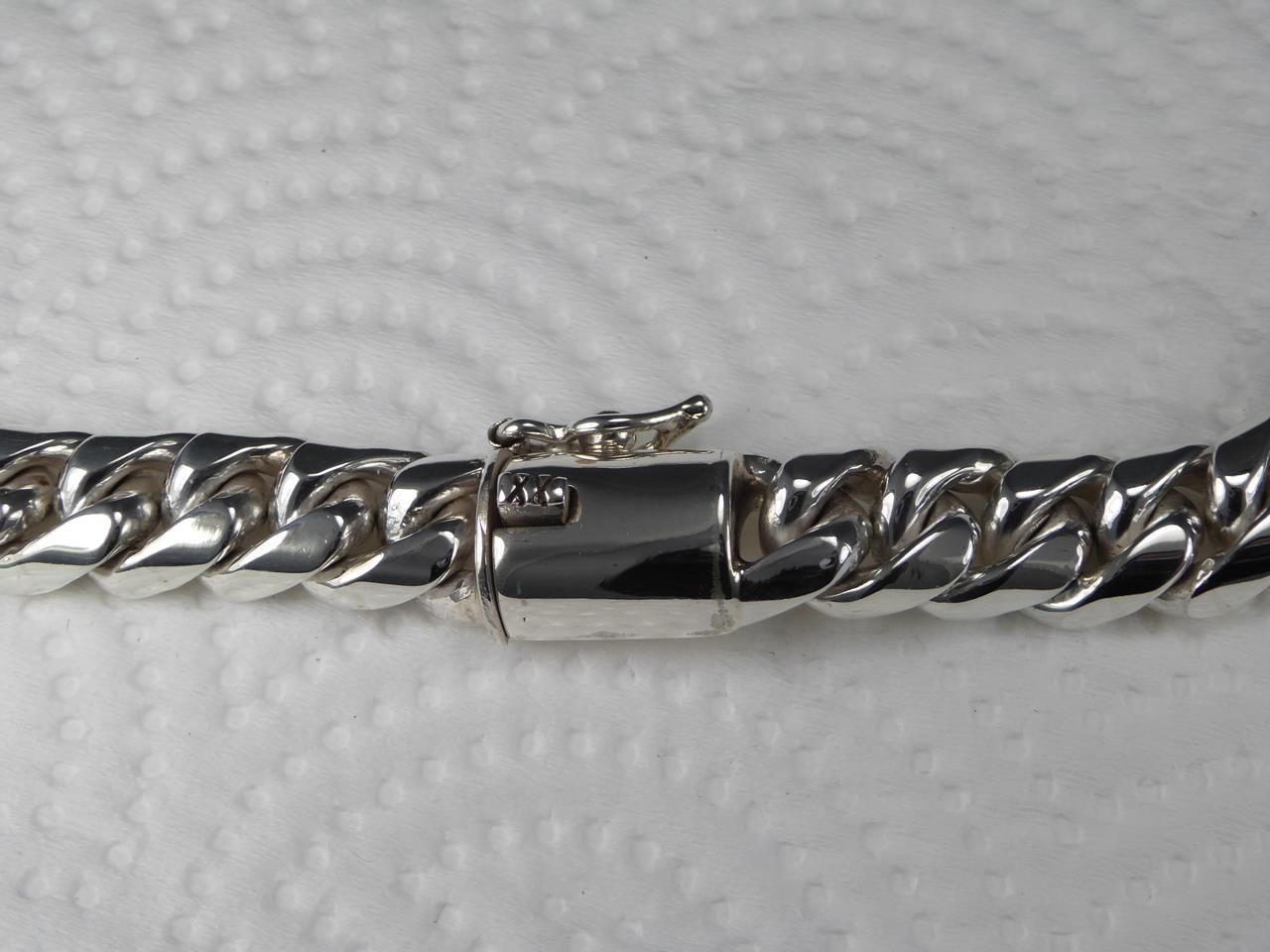 Rundad Pansarlänk 12 mm. 100% solid 92,5 Sterling Silver. Handsmide.