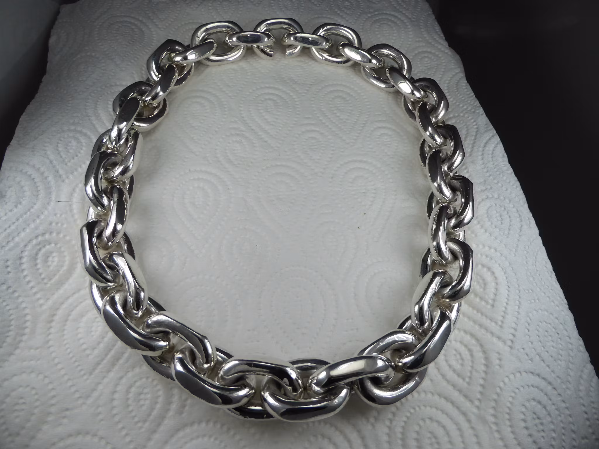 Ankarlänk 20 mm. 100% solid 92,5 Sterling Silver. Handsmide.