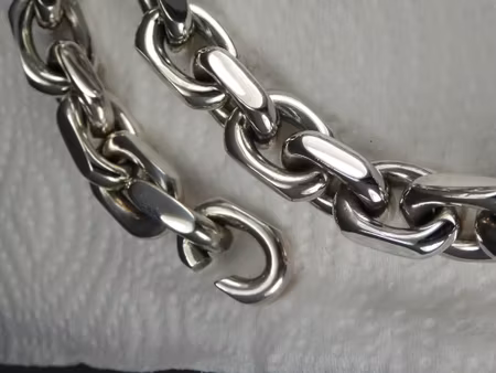 Ankarlänk 15 mm. 100% solid 92,5 Sterling Silver. Handsmide.