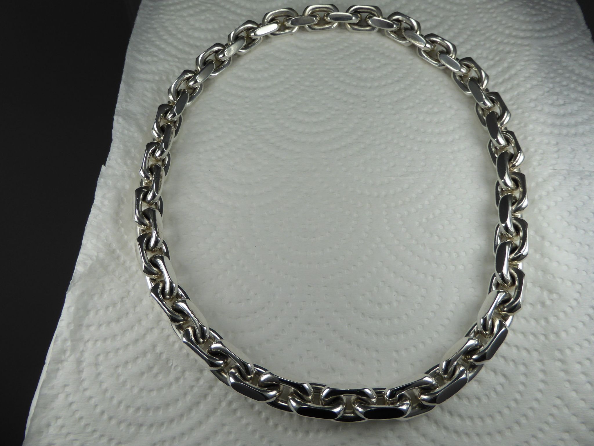 Ankarlänk 12 mm. 100% solid 92,5 Sterling Silver. Handsmide.