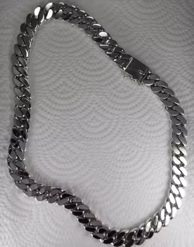 Pansarlänk plan 15 mm. 100% solid 92,5 Sterling Silver. Handsmide.