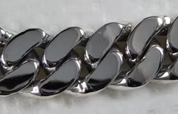 Pansarlänk plan 15 mm. 100% solid 92,5 Sterling Silver. Handsmide.