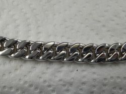 Pansarlänk 10 mm.100% solid 92,5 Sterling Silver. Handsmide.