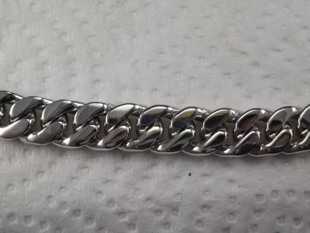 Pansarlänk 10 mm.100% solid 92,5 Sterling Silver. Handsmide.