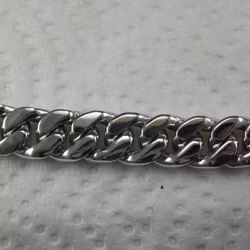 Pansarlänk 10 mm.100% solid 92,5 Sterling Silver. Handsmide.