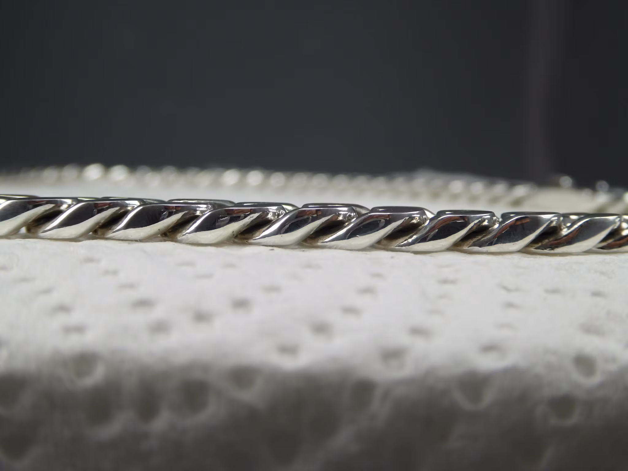 Pansarlänk 10 mm.100% solid 92,5 Sterling Silver. Handsmide.