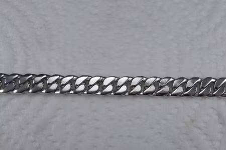 Pansarlänk 8 mm. 100% solid 92,5 Sterling Silver. Handsmide.