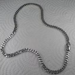 Pansarlänk 6 mm. 100% solid 92,5 Sterling Silver. Handsmide.
