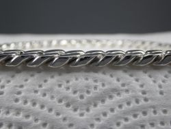 Pansarlänk  11-12 mm. 100% solid 92,5 Sterling Silver. Handsmide.