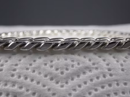 Pansarlänk  11-12 mm. 100% solid 92,5 Sterling Silver. Handsmide.