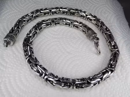 Kejsarlänk 10 mm. 92,5 Sterling Silver. Handsmide.
