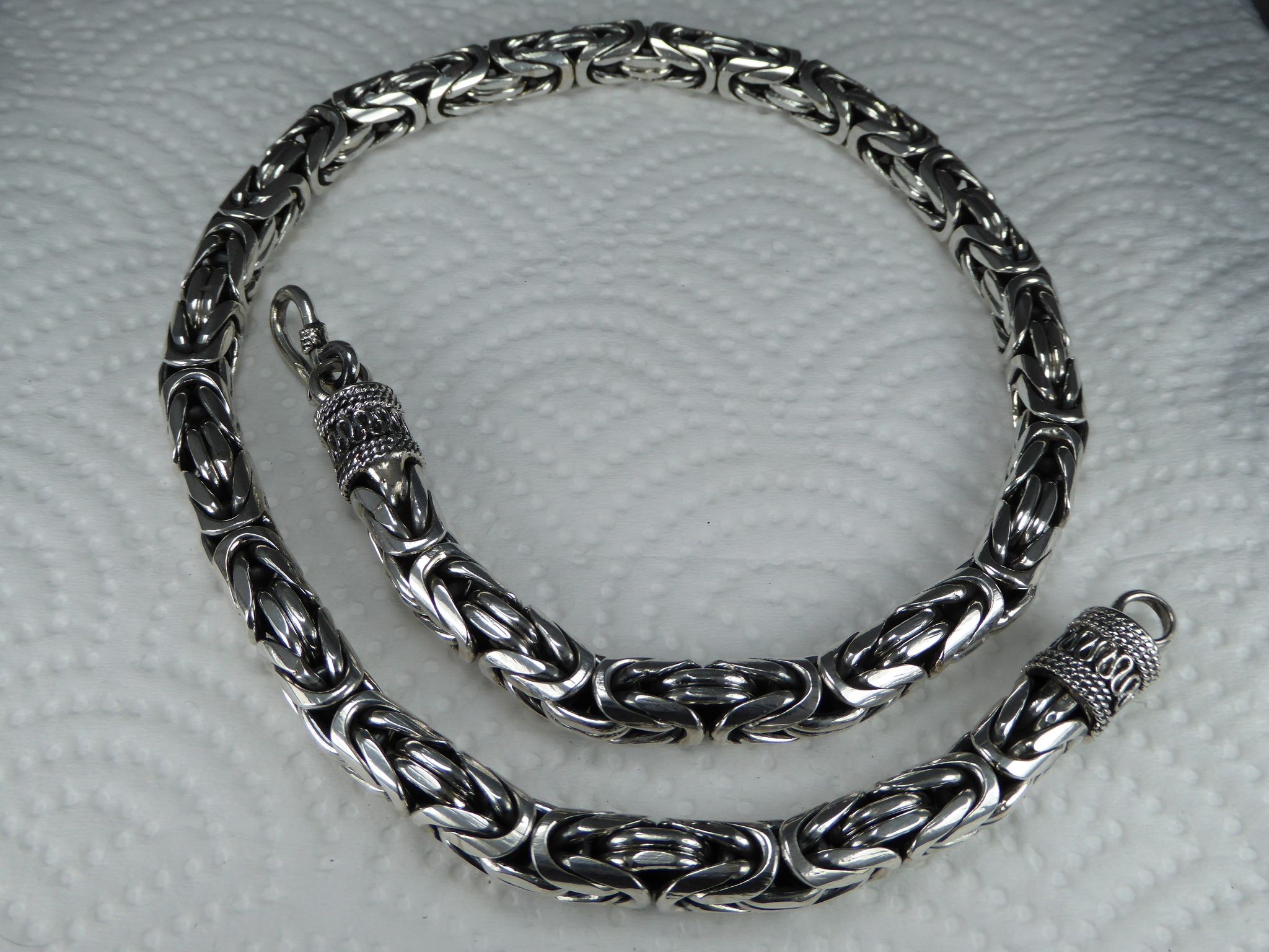 Kejsarlänk 8x8 mm. 92,5 Sterling Silver. Handsmide.