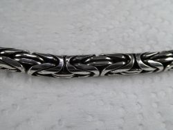 Kejsarlänk 6x6 mm. 92,5 Sterling Silver. Handsmide.