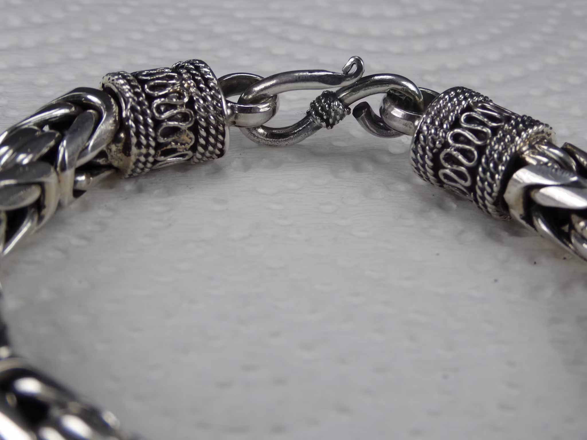 Kejsarlänk 8x8 mm. 92,5 Sterling Silver. Handsmide.
