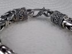 Kejsarlänk 8x8 mm. 92,5 Sterling Silver. Handsmide.