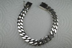 Pansarlänk 12 mm i 100% solid Sterling Silver. Handsmide.