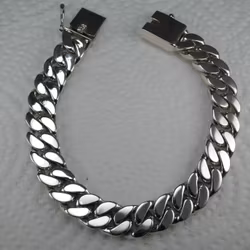 Pansarlänk 12 mm i 100% solid Sterling Silver. Handsmide.