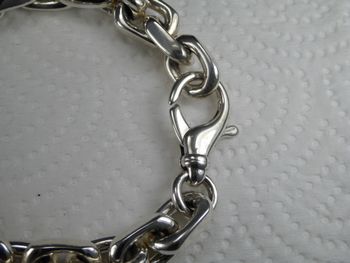 Ankarlänk 11- 12 - 13 mm i 100% solid Sterling Silver. Handsmide.