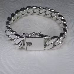 Plan pansarlänk 14 och 15 mm. 100% solid Sterling silver. Handsmide.