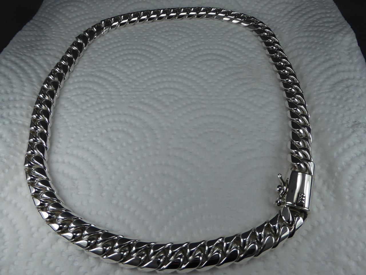 Rundad Pansarlänk 12 mm. 100% solid 92,5 Sterling Silver. Handsmide.