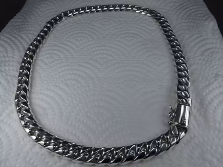 Rundad Pansarlänk 12 mm. 100% solid 92,5 Sterling Silver. Handsmide.