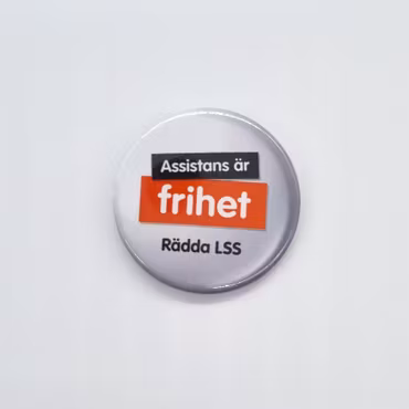 Kampanjknapp - Assistans är frihet -