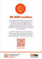 Bli medlem - Flygblad i A5-format. 10st/fp
