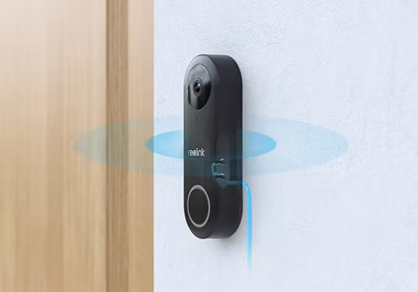 BRUKT - Reolink D340W Smart kamera ringeklokke med mottaker WiFi (svart)