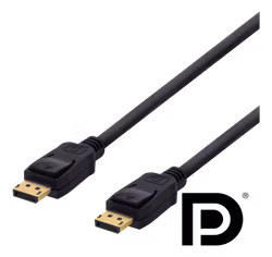 Deltaco DisplayPort cable, 1 m, 4K UHD, DP 1.2, black