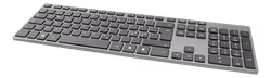 Deltaco Trådløst tastatur, USB mottaker, innebygget batteri, batteri indikator, nordisk layout, mørk grå