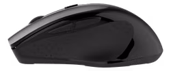 Deltaco Trådløs stille optisk mus, USB mottaker, 2400 DPI, 6 knapper, gummi sidegrep, 1x AA, svart