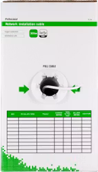 Deltaco UTP installasjonskabel Cat5e 305m boks, 100MHz, Delta-sertifisert, hvit