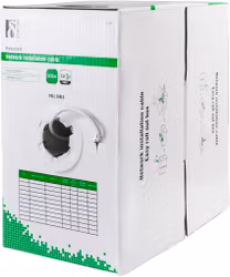 Deltaco UTP installasjonskabel Cat5e 305m boks, 100MHz, Delta-sertifisert, hvit