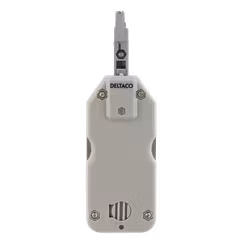 Deltaco Compact network cable punchdown tool, Krone LSA, hook and screwdriver, white