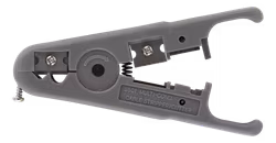 Deltaco Universal cable stripper, cutting function, for round and flat cable, gray