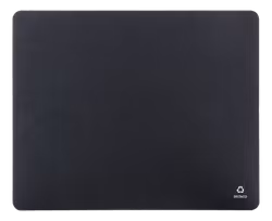 Deltaco Recycled Mouse Pad, low friction cloth, made from PET bottles, recycled nature rubber, black
