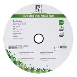 Deltaco U/UTP Cat6a installation cable, 305m, 500MHz, Delta-certified, LSZH, white