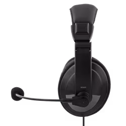 Deltaco USB stereo headset, 40mm drivers, 32 ohm, 20Hz-20kHz, 96dB ± 3dB, black