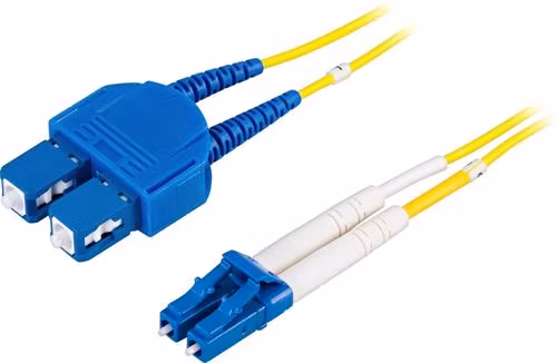 Deltaco Fiberkabel, LC - SC, 9/125, OS2, duplex, singlemode, 15m